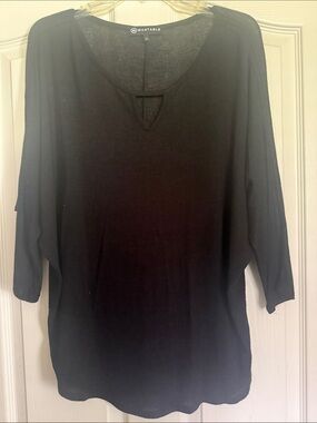 Wantable Black Scoop Neck Lightweight Top XL
